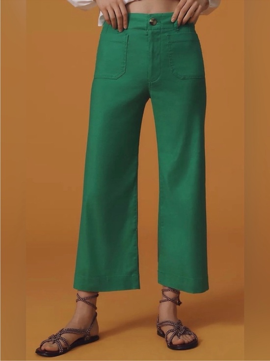 Anthropologie Pants - Anthropologie Maeve Colette European Linen Stretch High-Rise Wide-Leg Pants 25